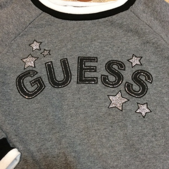 GUESS GIRLS BLACK L/S TOP - Picture 3 of 8